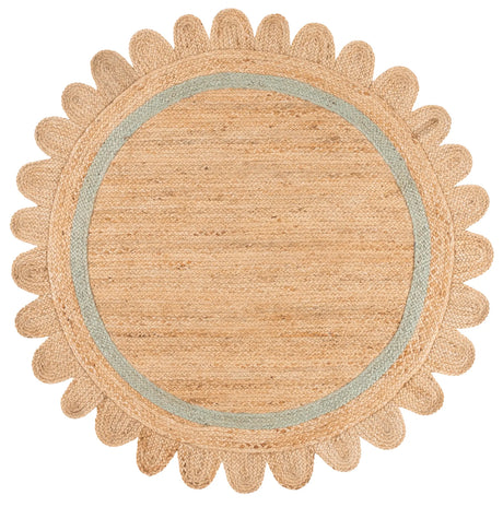 Safavieh Natural Fiber 6'-0" x 6'-0" Rug in Natural / Light Blue