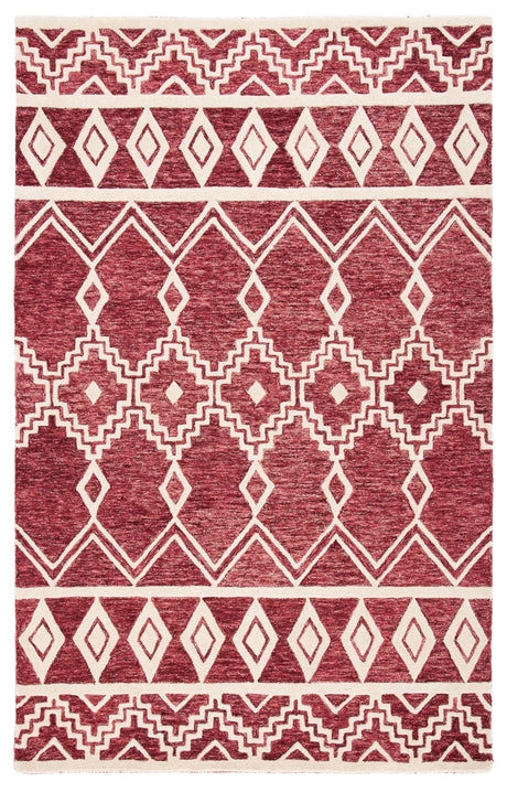 Safavieh Abstract 4'-0" x 6'-0" Rug in Red / Ivory