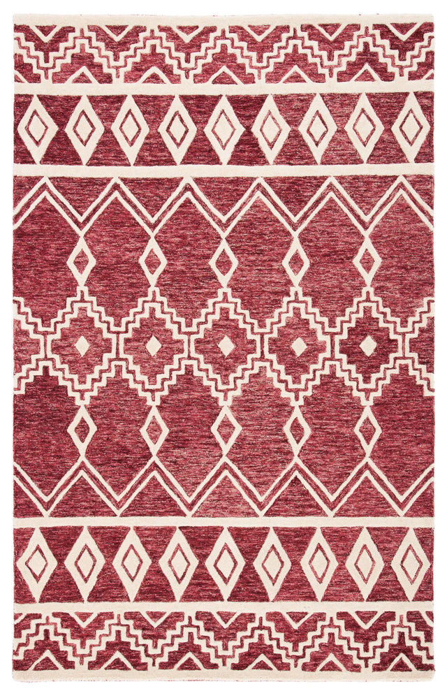 Safavieh Abstract 4'-0" x 6'-0" Rug in Red / Ivory