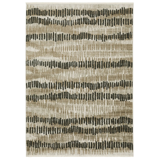 Oriental Weavers Bauer 8120D Beige/ Charcoal Rug - main flat