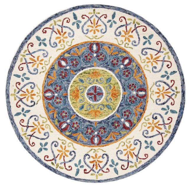 Safavieh Novelty 5'-0" x 5'-0" Rug in Blue / Ivory