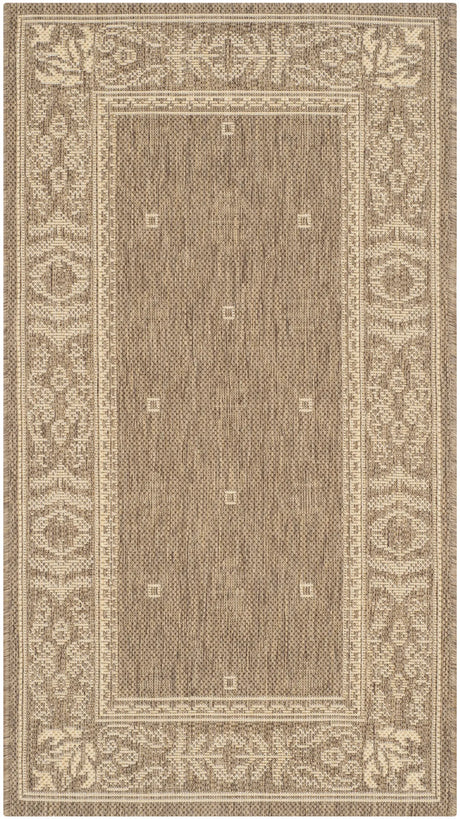 Safavieh Courtyard 2'-0" x 3'-7" Rug in Brown / Natural