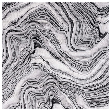 Safavieh Meadow 500 6'-7" x 6'-7" Rug in Black / Grey