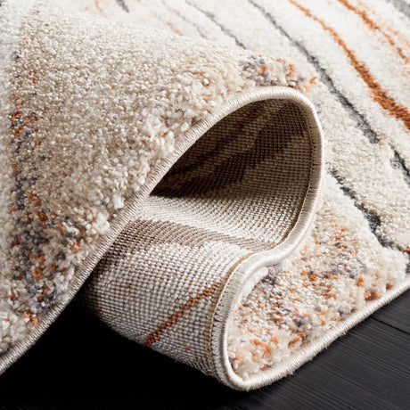 Safavieh Cyrus Shag 4'-5" x 6'-5" Rug in Beige / Rust