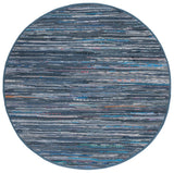 Safavieh Rag Rug 6'-0" x 6'-0" Rug in Ink / Multi