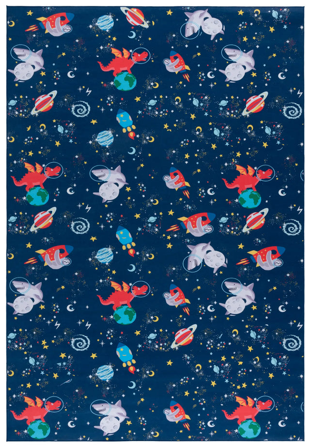 Safavieh Tacoma Kids 100 6'-0" x 9'-0" Rug in Navy / Rust