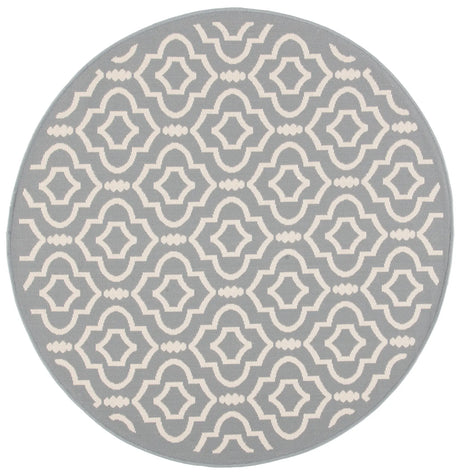 Safavieh Courtyard 5'-3" x 5'-3" Rug in Anthracite / Beige
