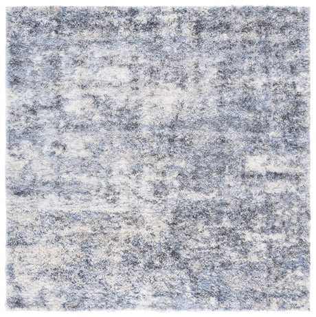 Safavieh Berber Shag 200 6'-7" x 6'-7" Rug in Ivory / Blue