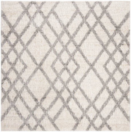 Safavieh Berber Shag 200 6'-7" x 6'-7" Rug in Cream / Grey