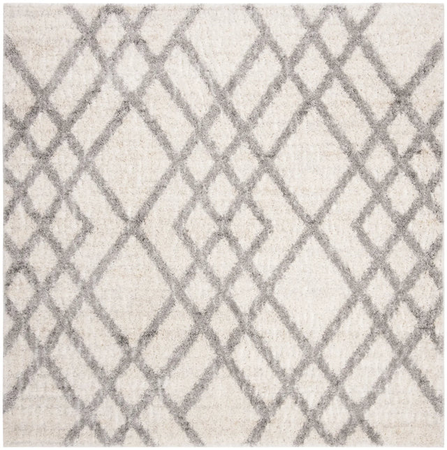 Safavieh Berber Shag 200 6'-7" x 6'-7" Rug in Cream / Grey