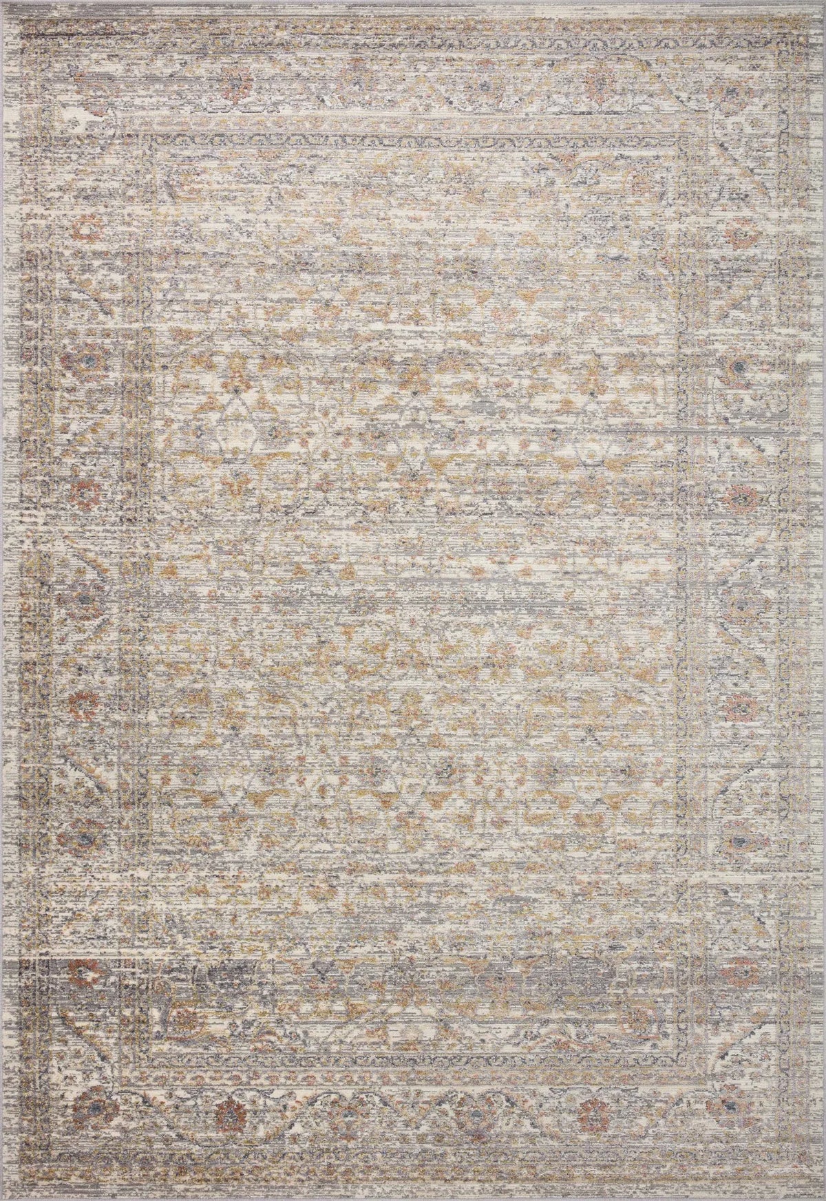Loloi Indra Ina-01 Stone/Multi Rug - main flat