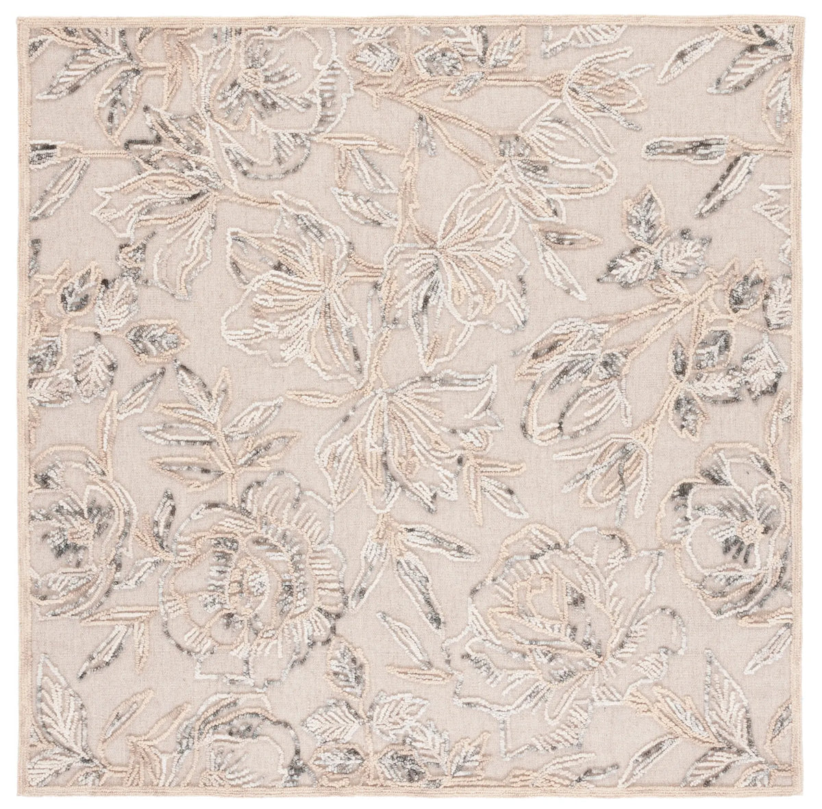 Safavieh Trace 6'-0" x 6'-0" Rug in Beige / Grey