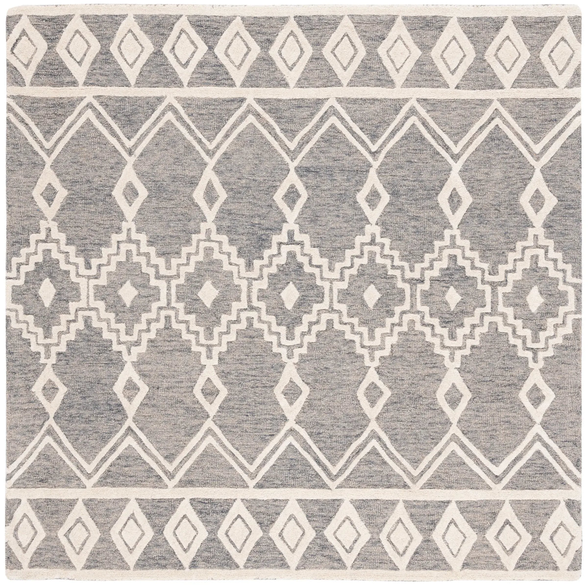 Safavieh Abstract 6'-0" x 6'-0" Rug in Grey / Ivory