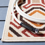 Safavieh Veranda 4'-0" x 5'-7" Rug in Creme / Red