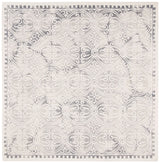 Safavieh Dip Dye 7'-0" x 7'-0" Rug in Silver / Ivory