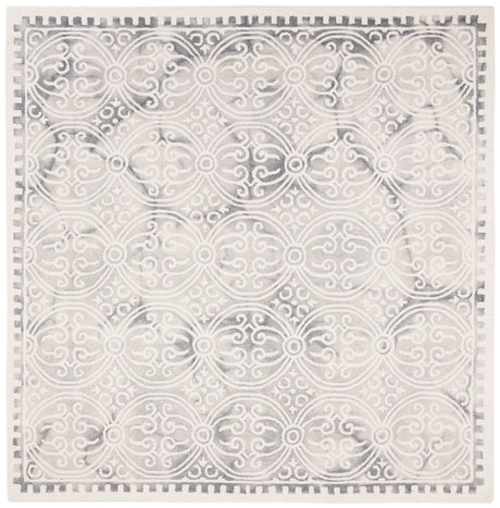 Safavieh Dip Dye 7'-0" x 7'-0" Rug in Silver / Ivory