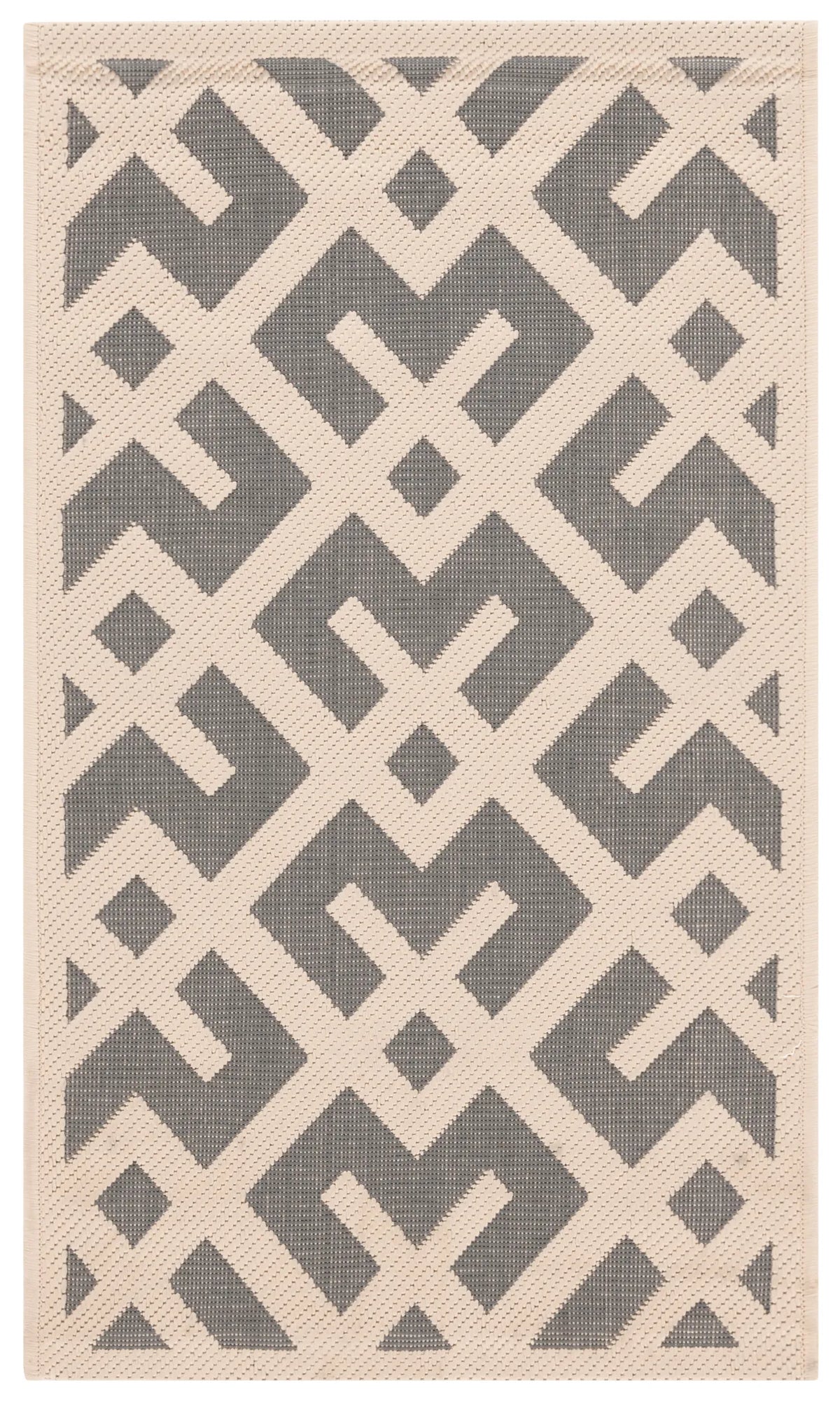 Safavieh Courtyard 2'-0" x 3'-7" Rug in Grey / Bone