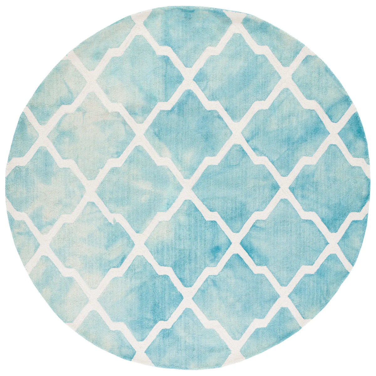 Safavieh Dip Dye 7'-0" x 7'-0" Rug in Turquoise / Ivory