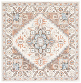 Safavieh Micro-Loop 5'-0" x 5'-0" Rug in Ivory / Rust