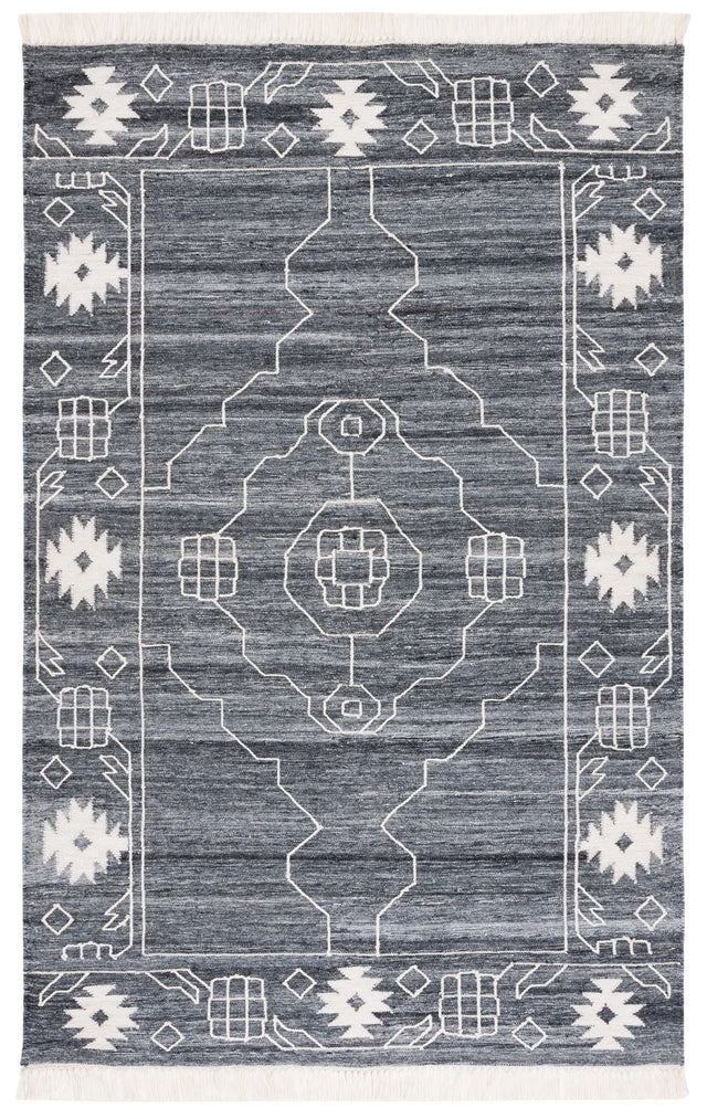Safavieh Kilim 4'-0" x 6'-0" Rug in Black / Ivory