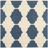 Safavieh Courtyard 5'-3" x 5'-3" Rug in Beige / Navy
