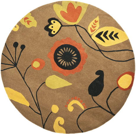 Safavieh Soho 6'-0" x 6'-0" Rug in Brown / Multi