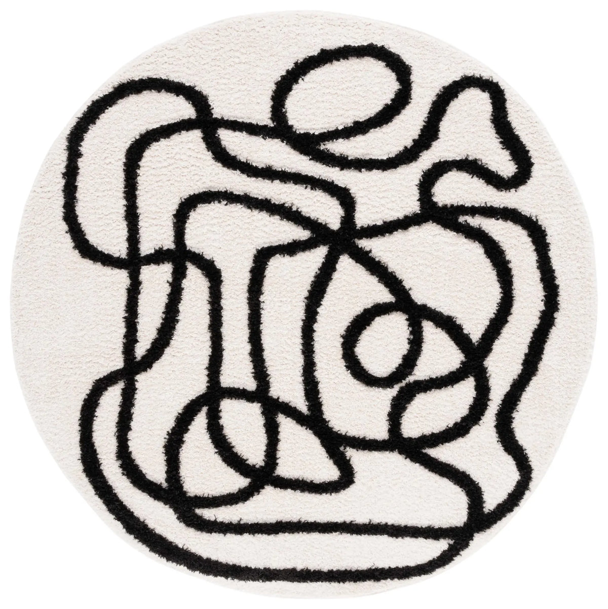Safavieh Norway 5'-3" x 5'-3" Rug in Ivory / Black