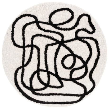 Safavieh Norway 5'-3" x 5'-3" Rug in Ivory / Black