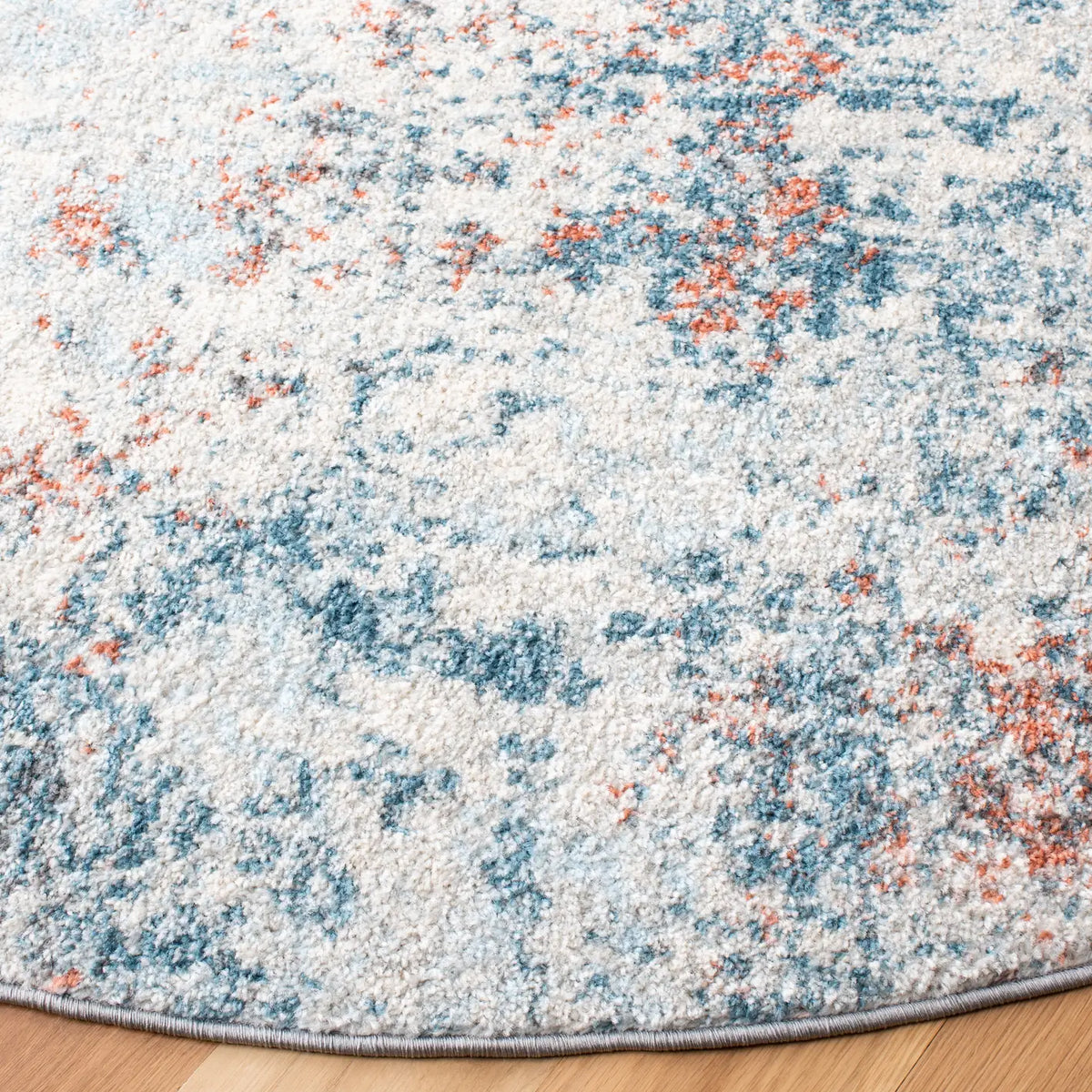 Safavieh Tulum 5'-0" x 5'-0" Rug in Light Blue / Ivory