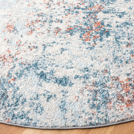 Safavieh Tulum 5'-0" x 5'-0" Rug in Light Blue / Ivory