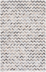 Safavieh Studio Leather 4'-0" x 6'-0" Rug in Black / Grey