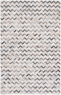 Safavieh Studio Leather 4'-0" x 6'-0" Rug in Black / Grey