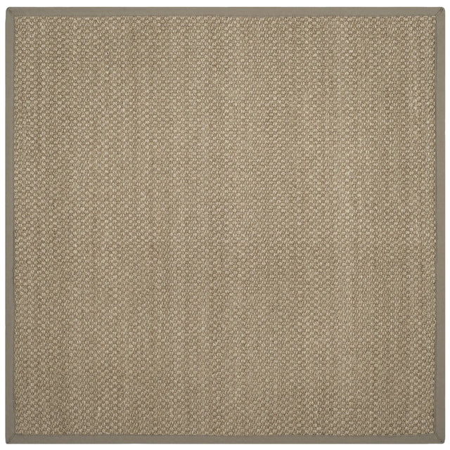 Safavieh Natural Fiber 6'-0" x 6'-0" Rug in Natural / Grey