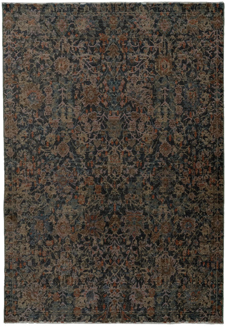 Dynamic Rugs Atlanta 11761 Power Loomed Traditional Navy/Multi Rug - Rectangular