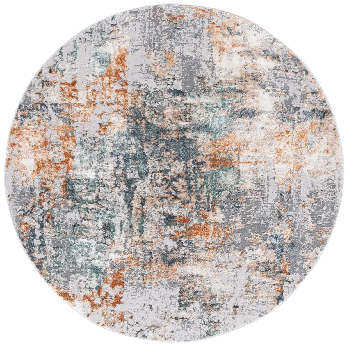 Safavieh Alenia 100 6'-7" x 6'-7" Rug in Grey / Beige