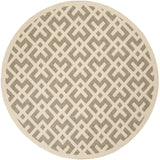 Safavieh Courtyard 6'-7" x 6'-7" Rug in Brown / Bone