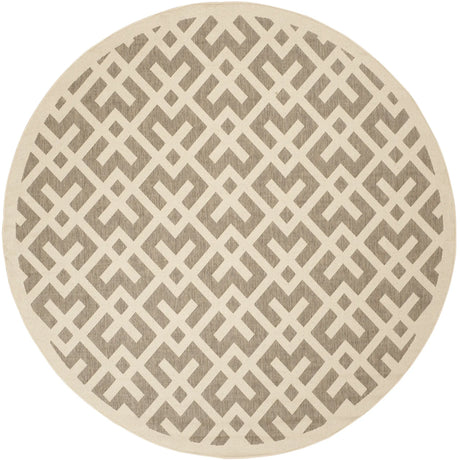 Safavieh Courtyard 6'-7" x 6'-7" Rug in Brown / Bone