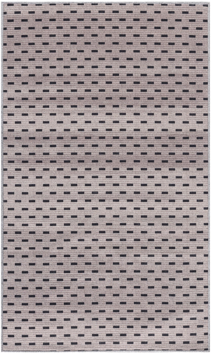 Nourison Nourison Washables Nwb12 Cream Black Area Rug