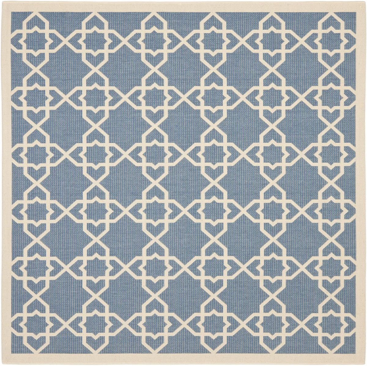 Safavieh Courtyard 6'-7" x 6'-7" Rug in Blue / Beige
