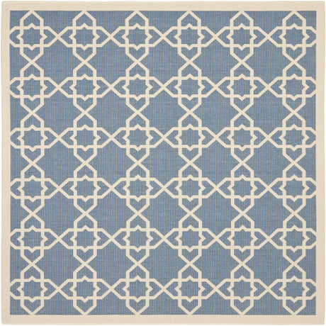 Safavieh Courtyard 6'-7" x 6'-7" Rug in Blue / Beige