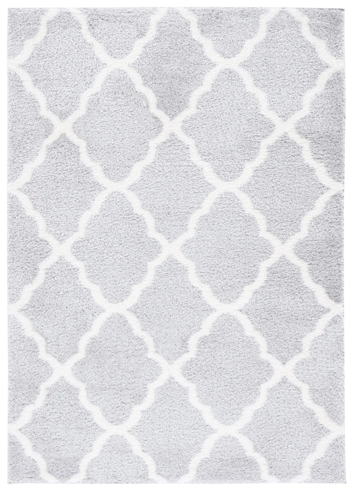 Safavieh Tahoe Shag 4'-0" x 6'-0" Rug in Light Grey / White
