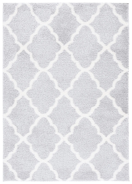 Safavieh Tahoe Shag 4'-0" x 6'-0" Rug in Light Grey / White