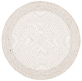 Safavieh Braided 3'-0" x 3'-0" Rug in Beige / Ivory