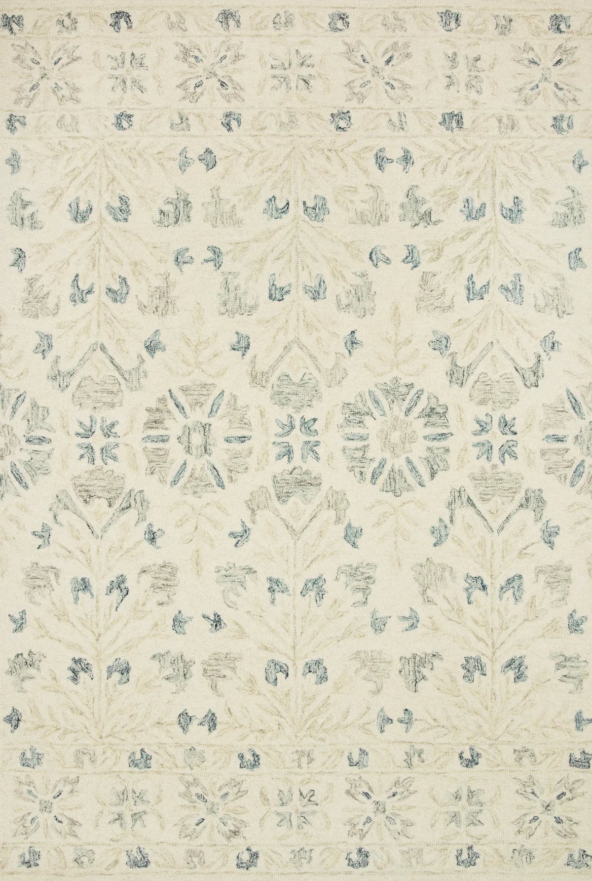 Loloi Norabel Nor-02 Ivory/Grey Rugs - main flat