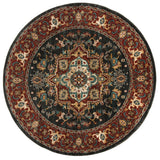 Safavieh Summit 6'-7" x 6'-7" Rug in Dark Grey / Red