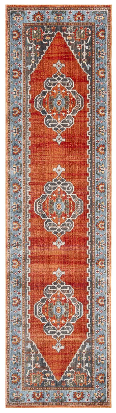 Safavieh Vintage Persian 2'-2" x 12'-0" Rug in Rust / Blue