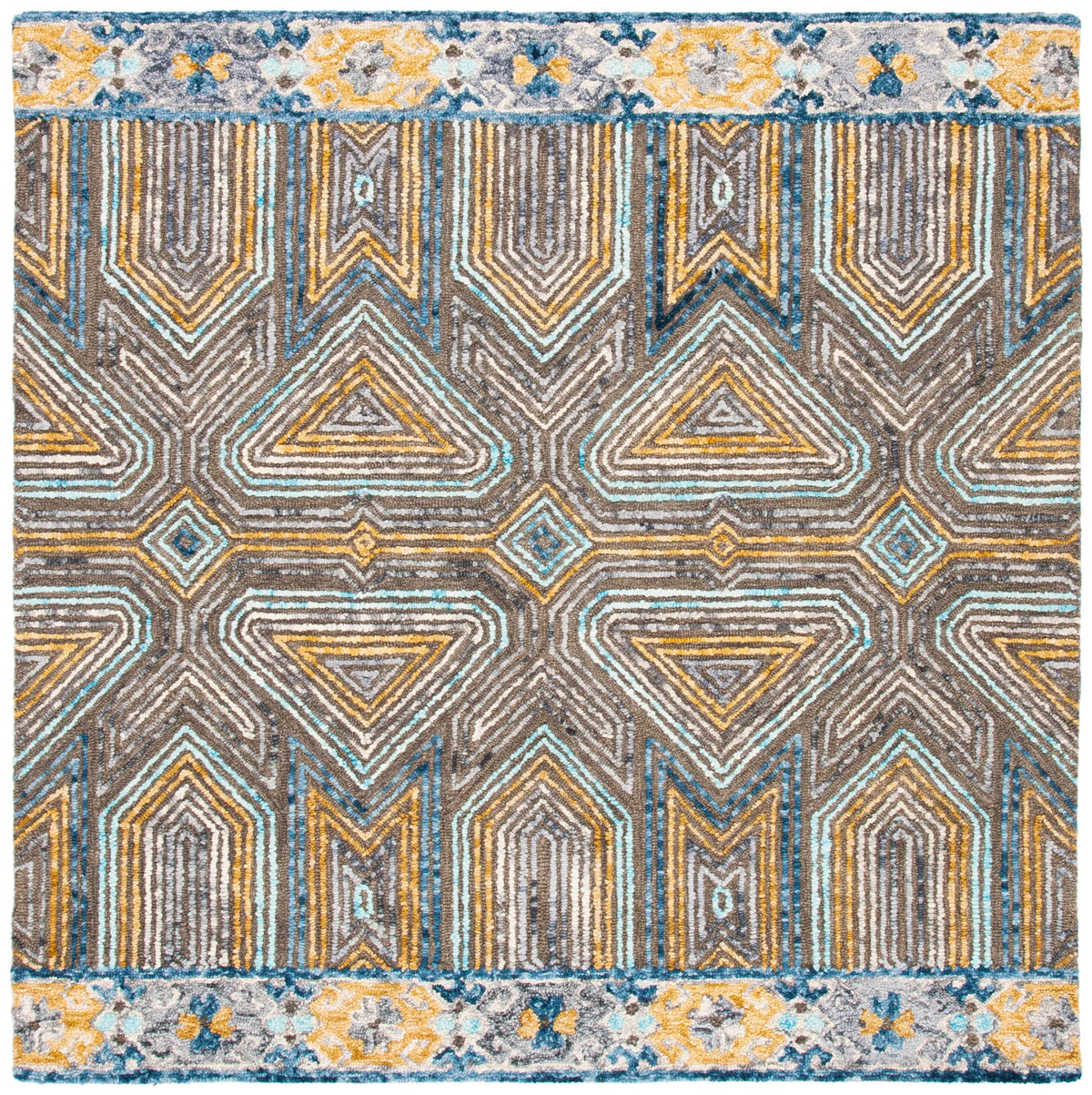 Safavieh Trace 6'-0" x 6'-0" Rug in Grey / Beige
