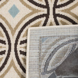 Safavieh Veranda 4'-0" x 5'-7" Rug in Cream / Chocolate