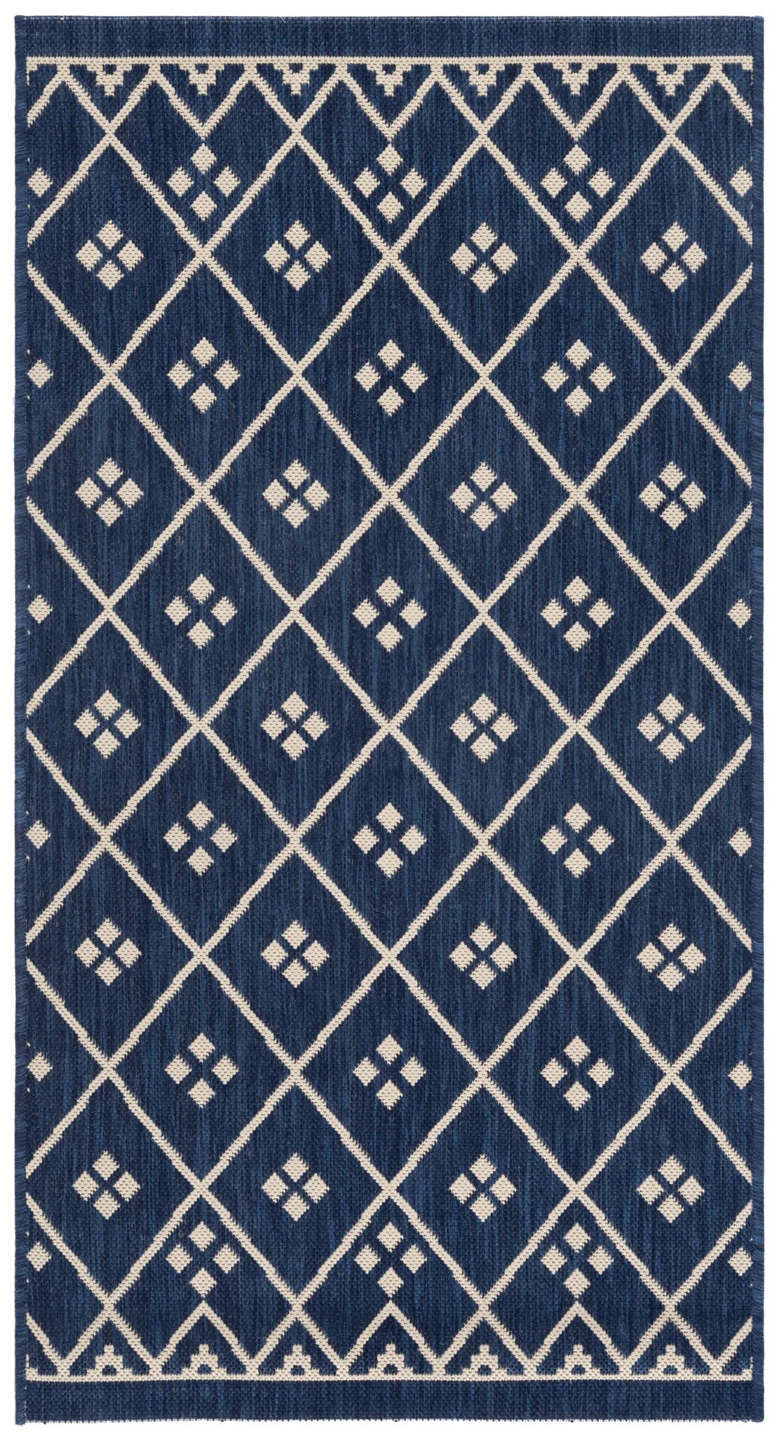 Safavieh Courtyard 2'-7" x 5'-0" Rug in Navy / Light Beige
