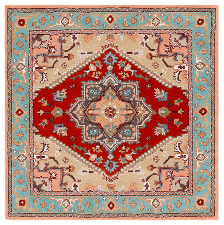 Safavieh Heritage 6'-0" x 6'-0" Rug in Red / Pink